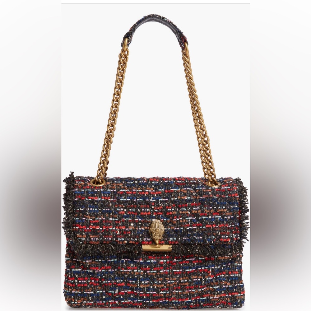 Kurt Geiger Large Kensington Tweed Shoulder Bag